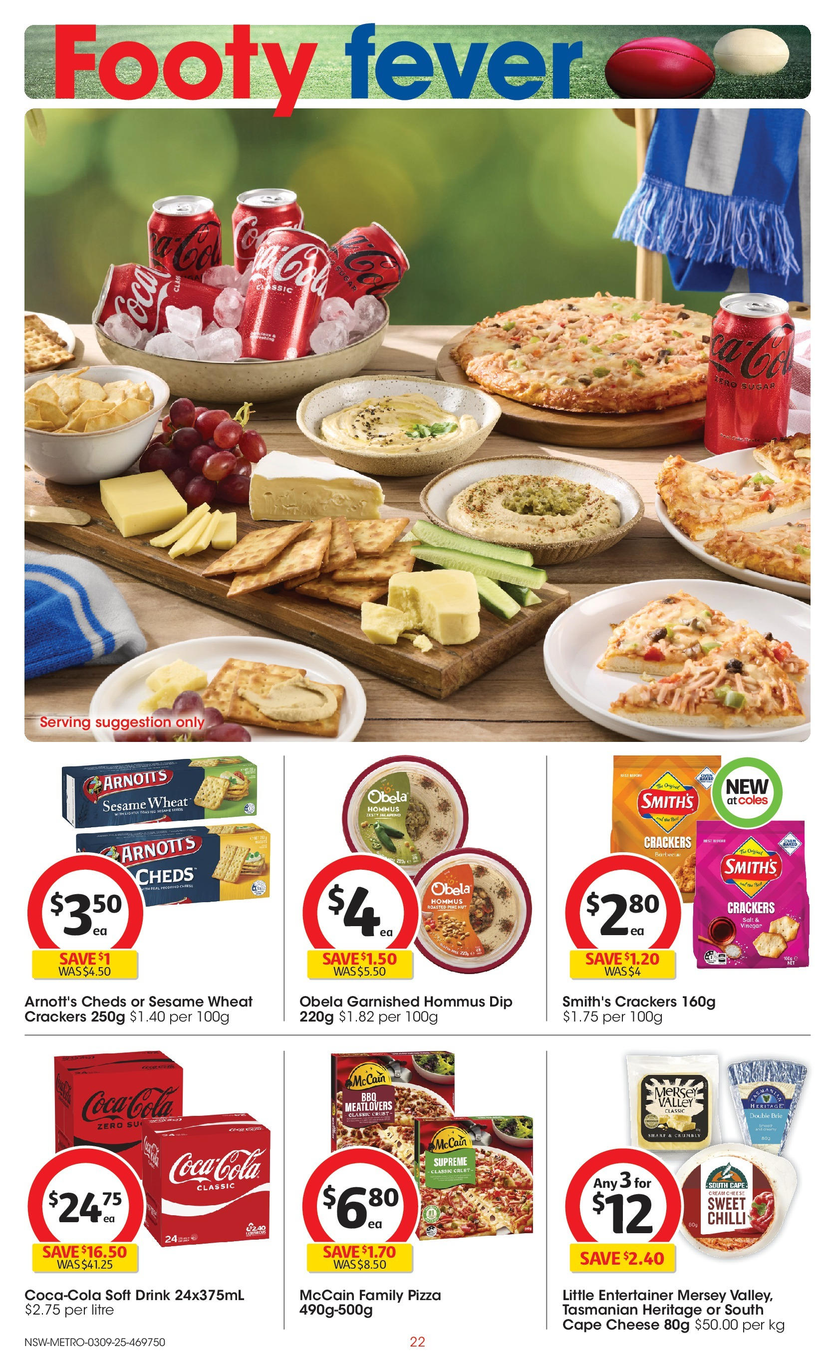﻿﻿Coles catalogue valid from 03/09/2025 > Online Australia | Page: 22 | Products: Cheese, Pizza, Cream, Chilli