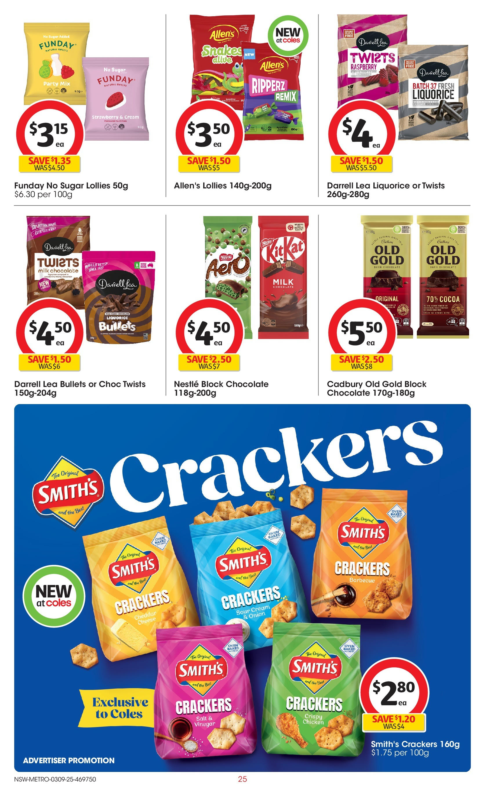 ﻿﻿Coles catalogue valid from 03/09/2025 > Online Australia | Page: 25 | Products: Cocoa, Crackers, Salt, Oven