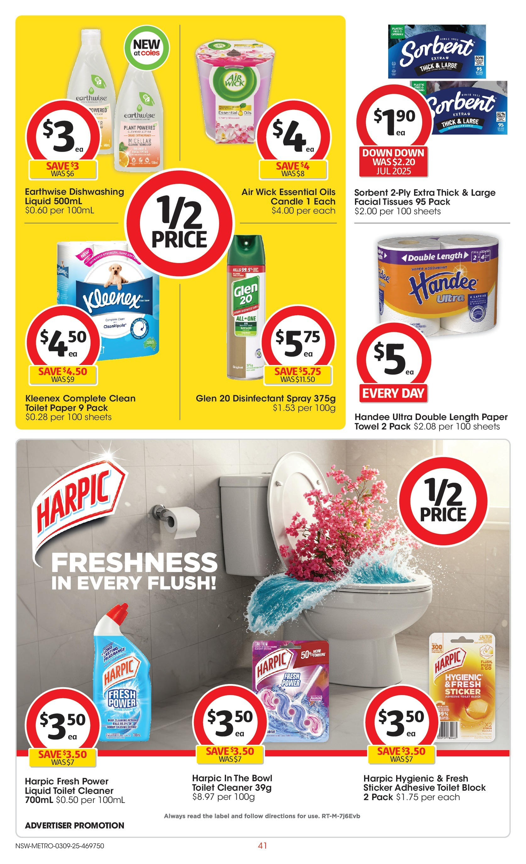 ﻿﻿Coles catalogue valid from 03/09/2025 > Online Australia | Page: 41 | Products: Toilet, Fragrance, Plant, Candle