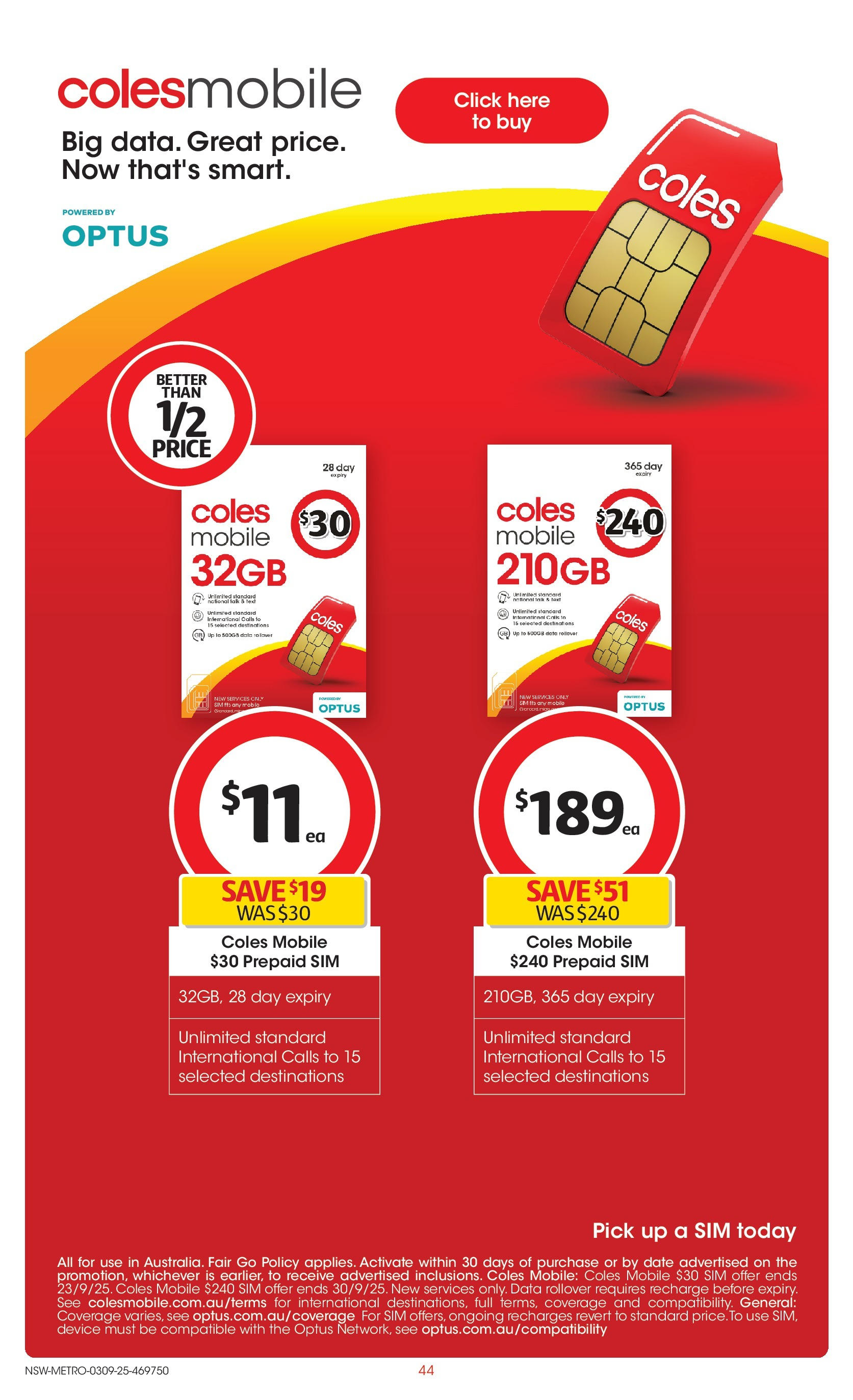 ﻿﻿Coles catalogue valid from 03/09/2025 > Online Australia | Page: 44 | Products: Date, Device, Mobile