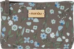 Soapland Kosmetiktasche grau Blumen