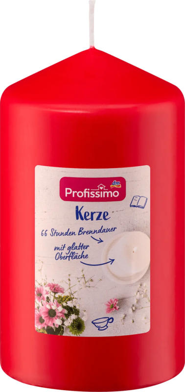 Profissimo Kerze glatt 140/80 rot