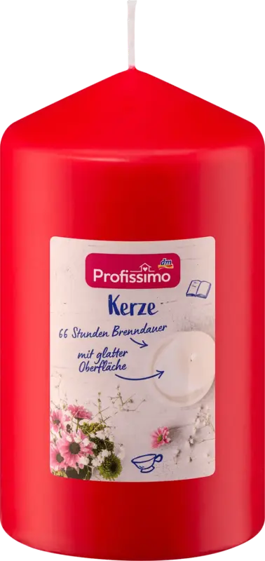 Profissimo Kerze glatt 140/80 rot