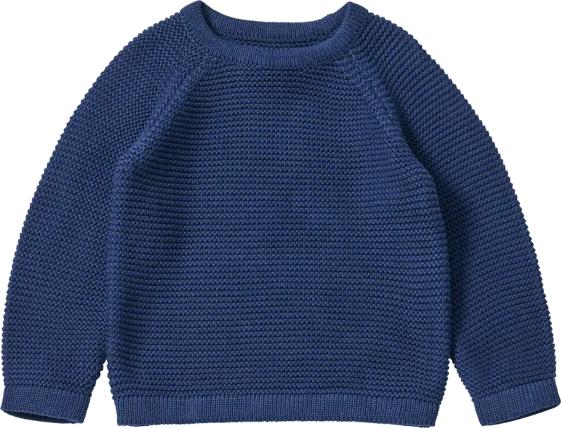 ALANA Pullover aus Strick mit Raglan-Ärmeln, blau, Gr. 122