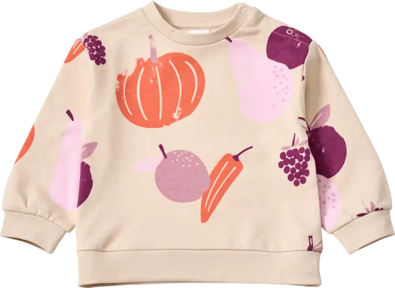 ALANA Sweatshirt mit Kürbis-Muster, beige, Gr. 86
