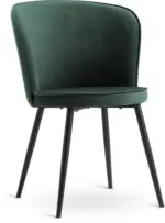 JYSK JYSK Кухненски стол RISSKOV тъмнозелено кадифе/черно