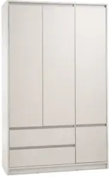 JYSK Гардероб BILLUND 119x193 4 врати 2 чекмеджета траверт./бежов