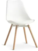 JYSK JYSK Кухненски стол KASTRUP бял/цвят натурален дъб