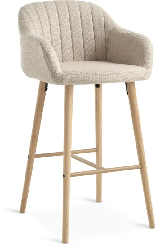 JYSK Бар стол ADSLEV бежов текстил/цвят натурален дъб