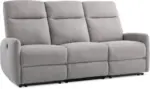 JYSK JYSK Диван VONSILD 3-местен регулируем светлосив