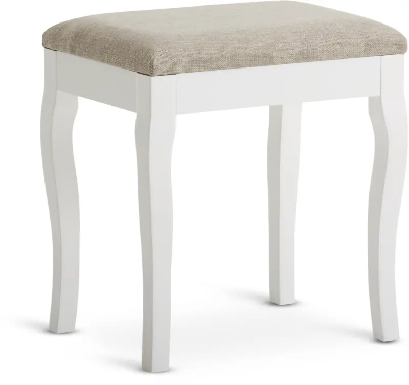 JYSK Табуретка MALLING бяла/бежов текстил