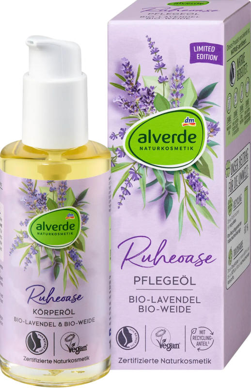 alverde NATURKOSMETIK Körperöl Ruheoase Lavendel