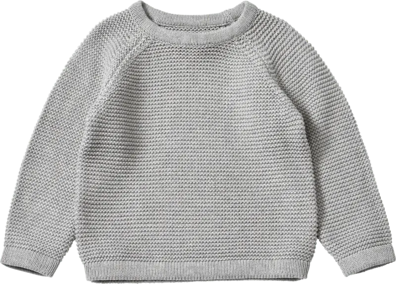ALANA Pullover aus Strick mit Raglan-Ärmeln, grau, Gr. 122