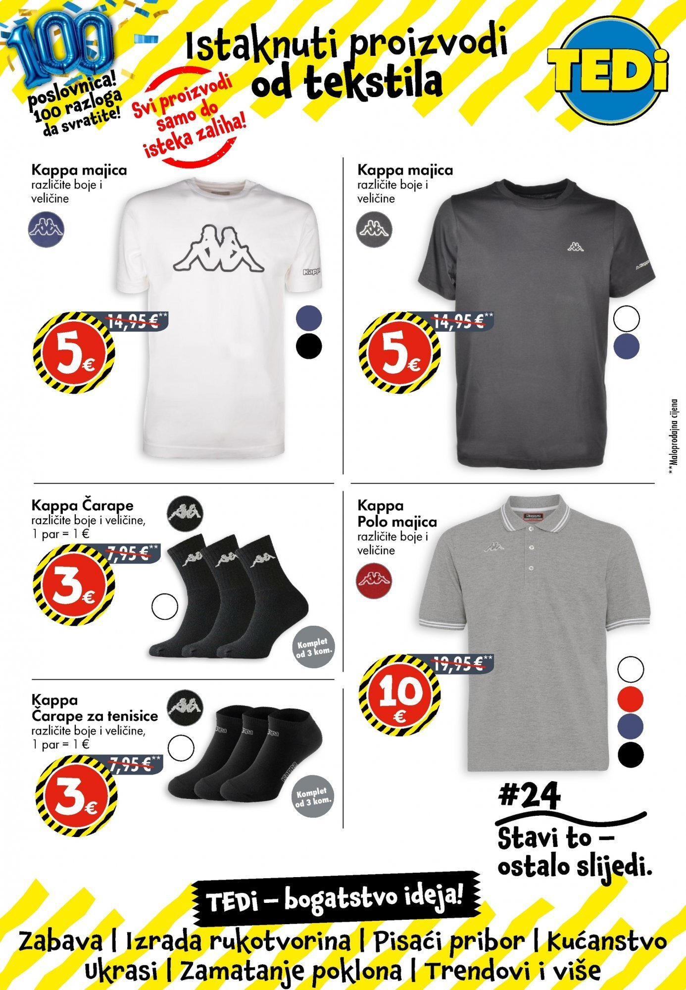 TEDi - TEDi katalog do 06.09.2025 novi od 30.08.2025 na listanje > letak digitalni | Stranica: 7 | Proizvodi: Majica, Čarape, Tenisice