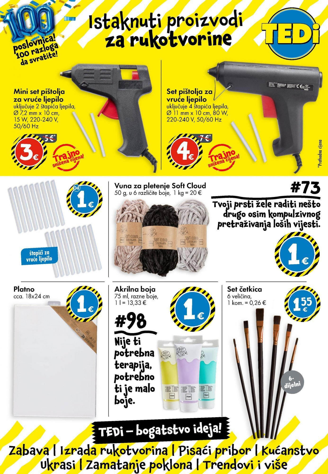 TEDi - TEDi katalog do 06.09.2025 novi od 30.08.2025 na listanje > letak digitalni | Stranica: 18 | Proizvodi: Štapići, Ljepilo