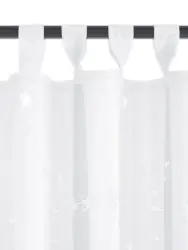 JYSK Завеса DOLMA 1x140x245 бродирана светлокремава