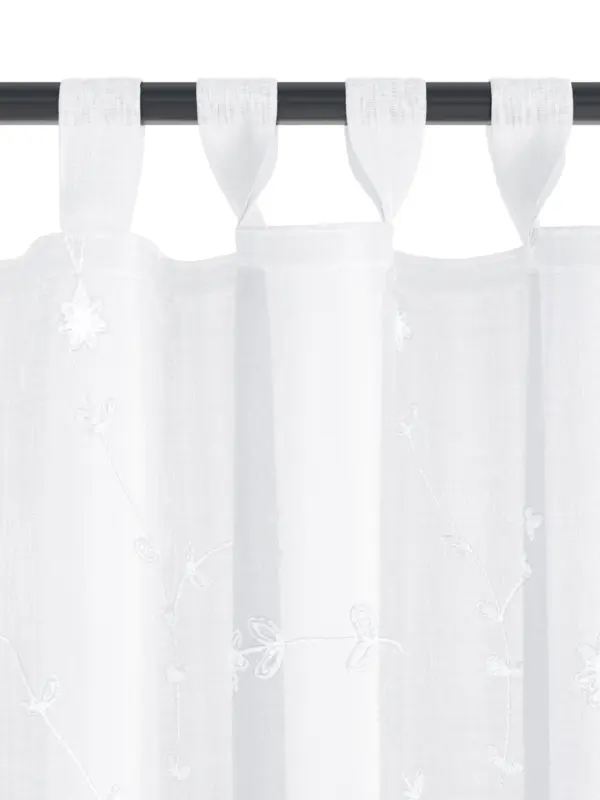 JYSK Завеса DOLMA 1x140x245 бродирана светлокремава