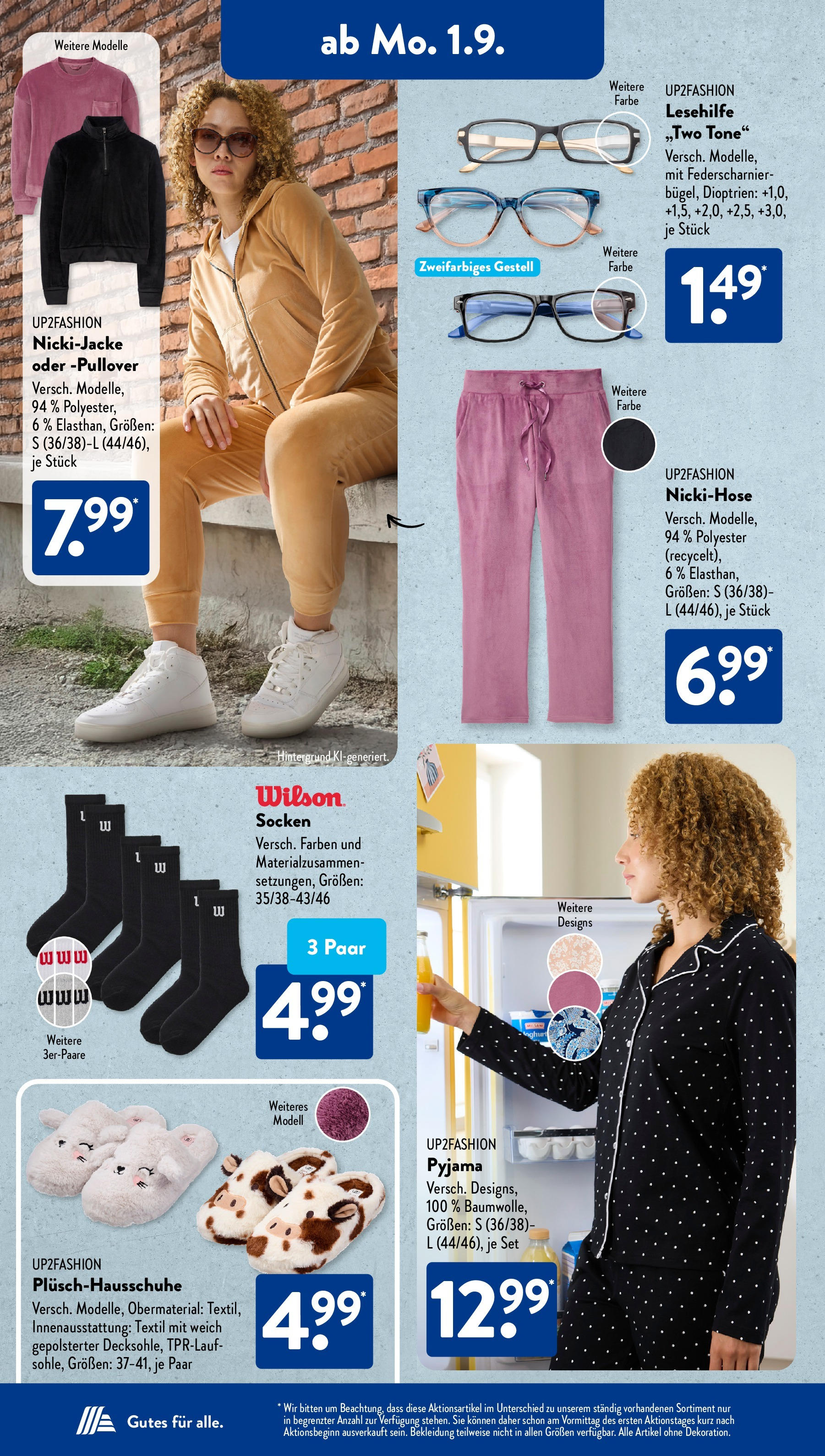 Aldi Süd Prospekt (ab 01.08.2025) zum Blättern | Seite: 16 | Produkte: Up2fashion, Bekleidung, Pullover, Pyjama Aldi Süd Prospekt (ab 01.08.2025) zum Blättern | Seite: 16 | Produkte: Up2fashion, Bekleidung, Pullover, Pyjama