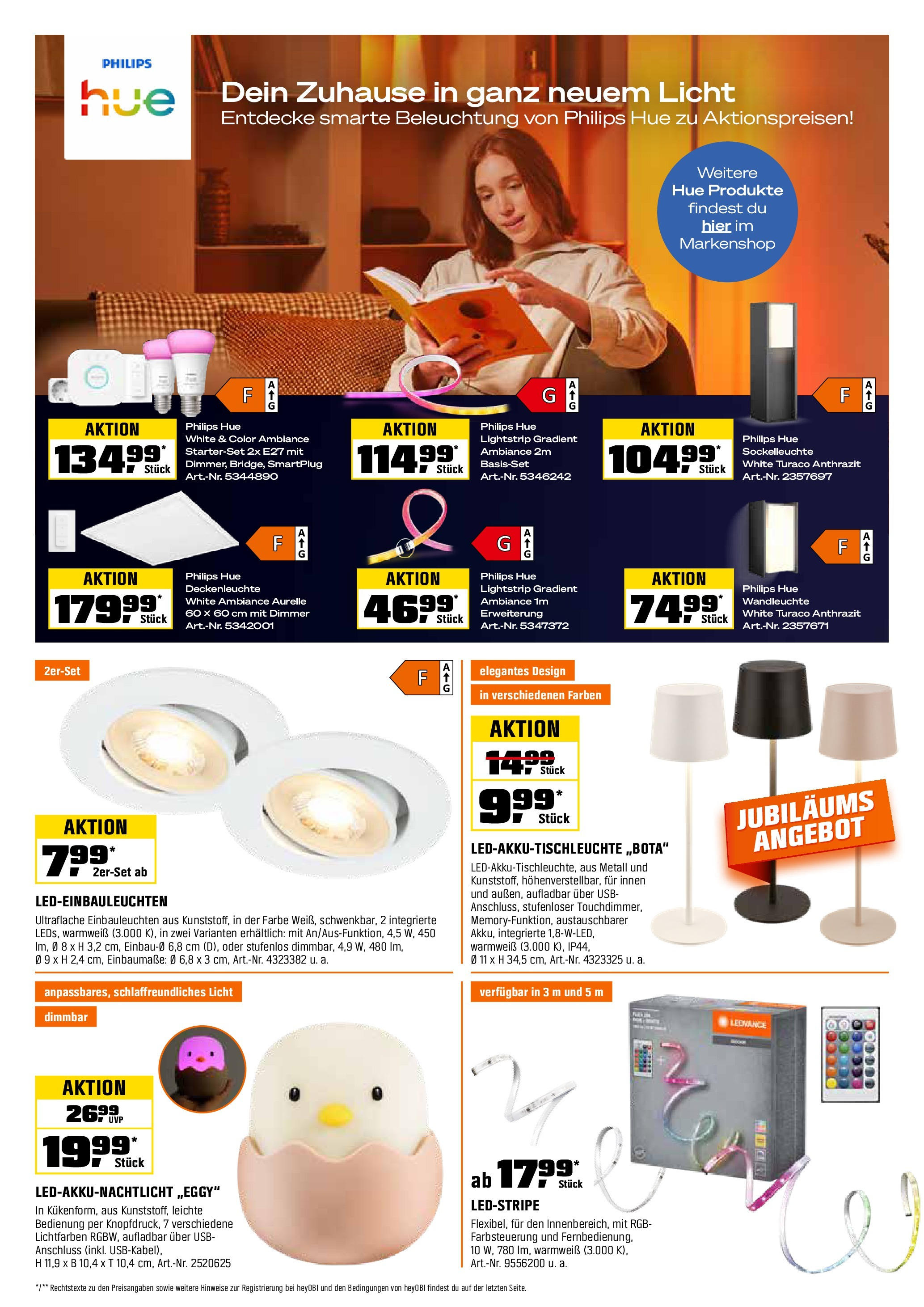 Obi Prospekt (ab 01.09.2025) zum Blättern | Seite: 18 | Produkte: Philips, USB, Wandleuchte Obi Prospekt (ab 01.09.2025) zum Blättern | Seite: 18 | Produkte: Philips, USB, Wandleuchte