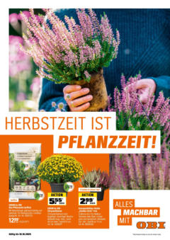 Obi Herbstgartenmagazin gültig ab dem 01.09.2025