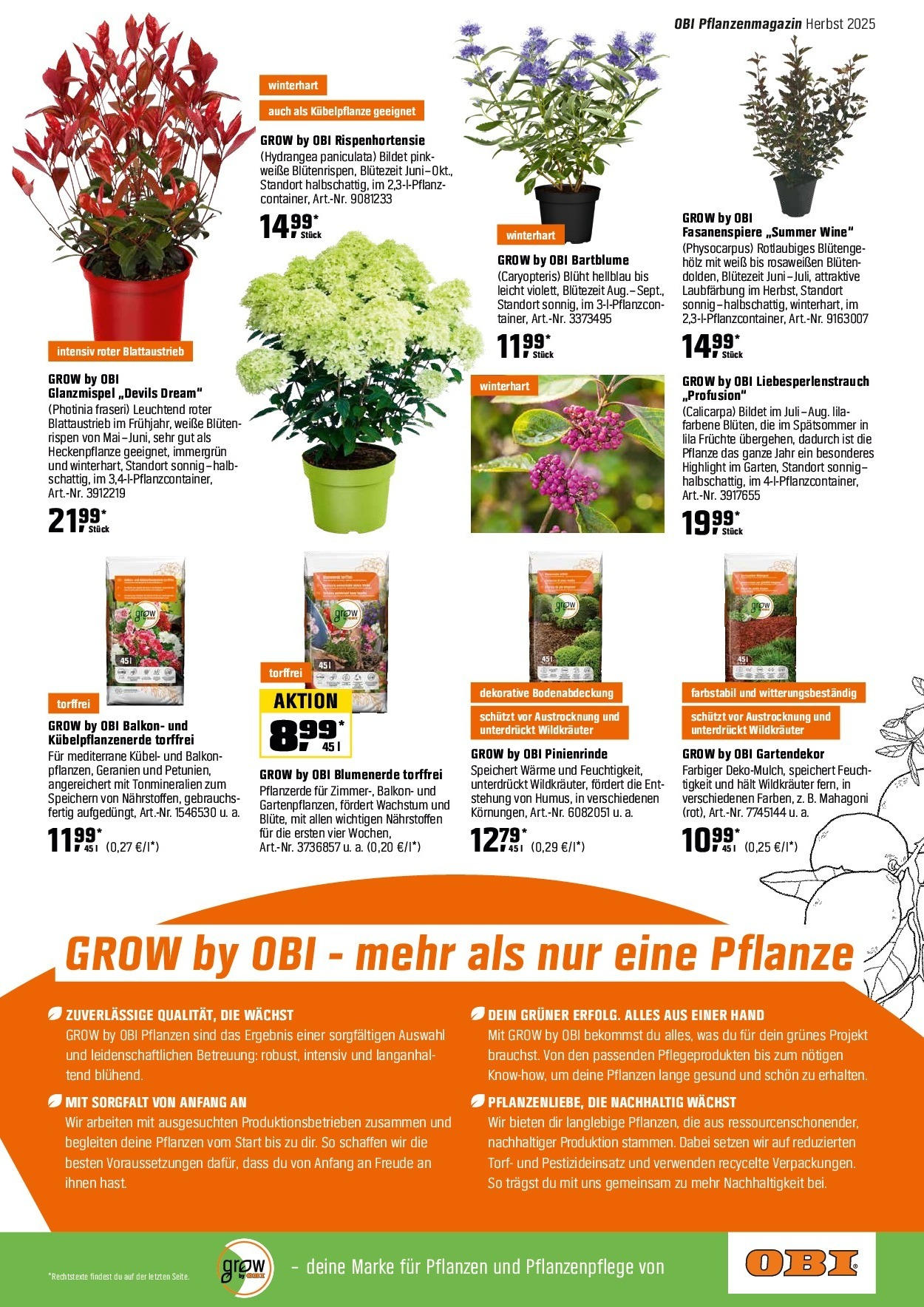 Obi Herbstgartenmagazin (ab 01.09.2025) zum Blättern | Seite: 17 | Produkte: Pflanzerde, Geranien, Blumenerde Obi Herbstgartenmagazin (ab 01.09.2025) zum Blättern | Seite: 17 | Produkte: Pflanzerde, Geranien, Blumenerde