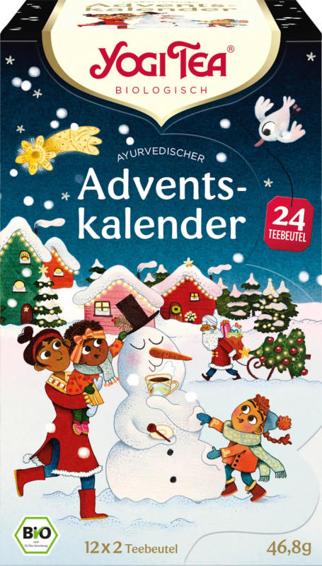 YOGI TEA Adventskalender 2025, 24 ayurvedische Tee's