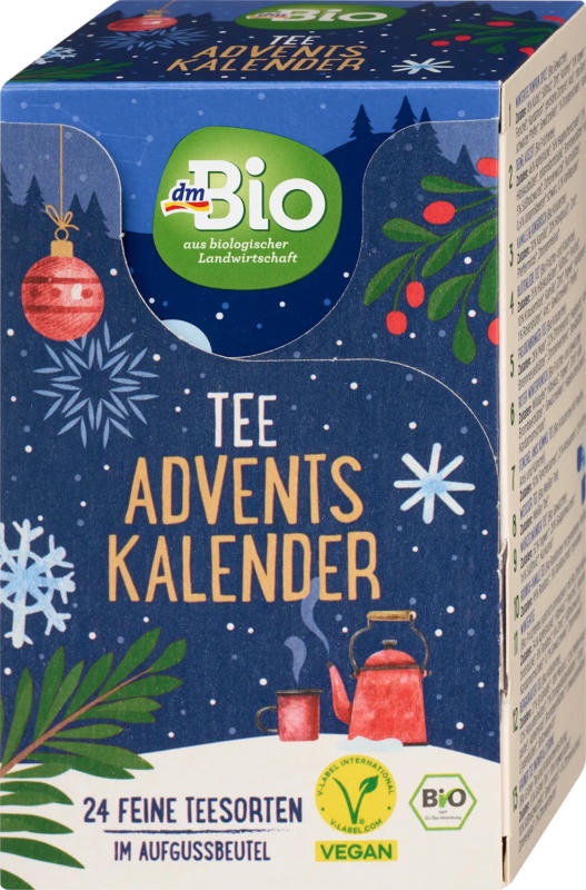 dmBio Adventskalender 2025, 24 Feine Teesorten