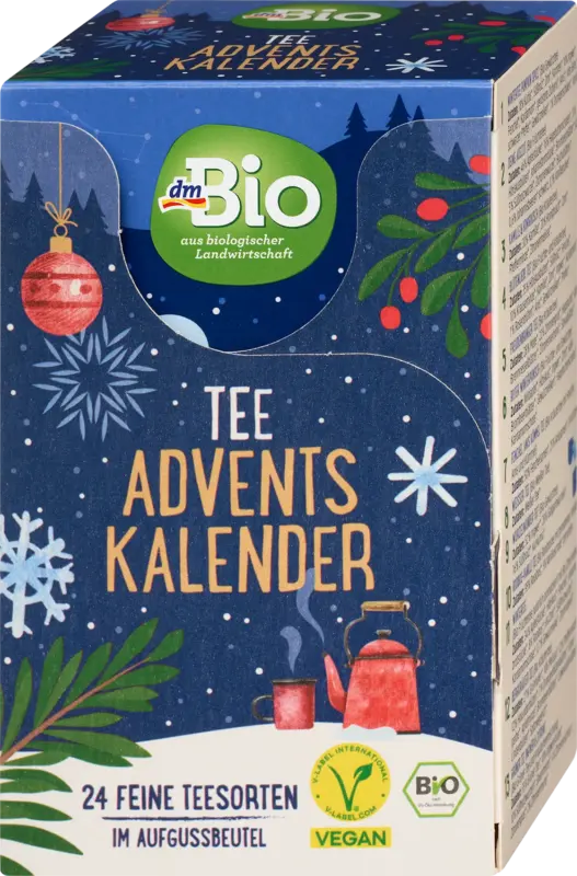 dmBio Adventskalender 2025, 24 Feine Teesorten