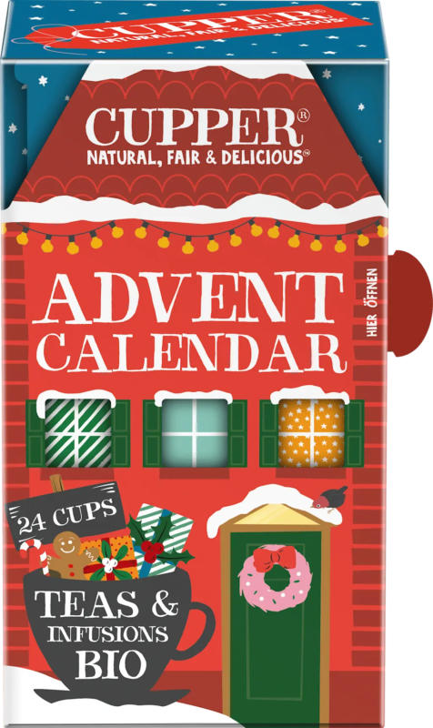 Cupper Adventskalender 2025, 24 Tassen Teegenuss