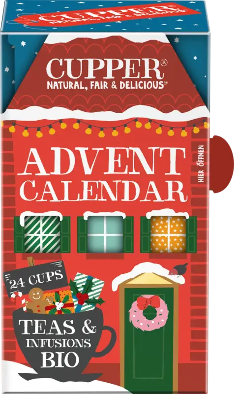 Cupper Adventskalender 2025, 24 Tassen Teegenuss