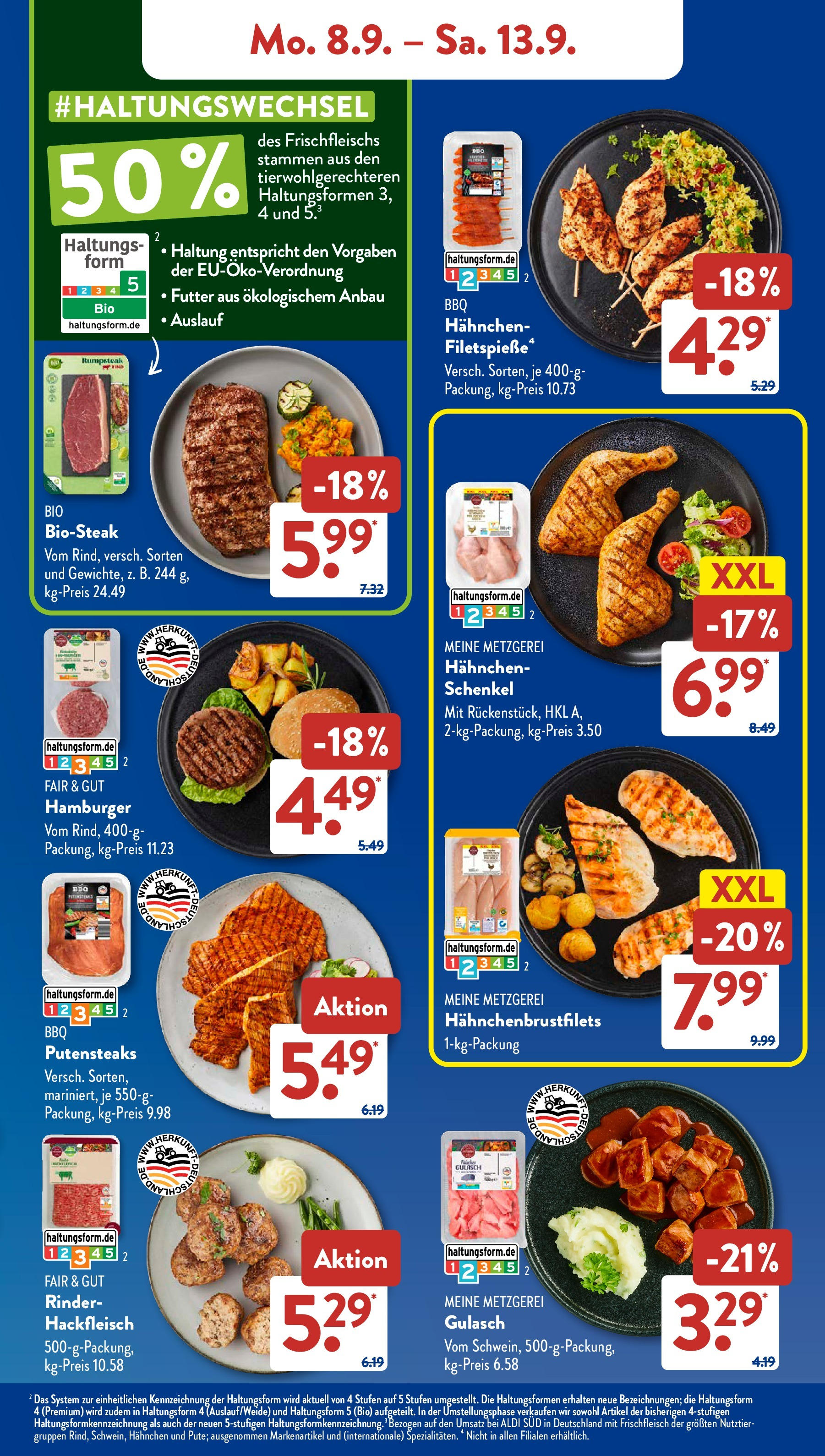 Aldi Süd - Aldi Süd: Wochenangebote (ab 07.09.2025) zum Blättern | Seite: 5 | Produkte: Rumpsteak, Hahnchen, Gulasch, Hackfleisch Aldi Süd - Aldi Süd: Wochenangebote (ab 07.09.2025) zum Blättern | Seite: 5 | Produkte: Rumpsteak, Hahnchen, Gulasch, Hackfleisch