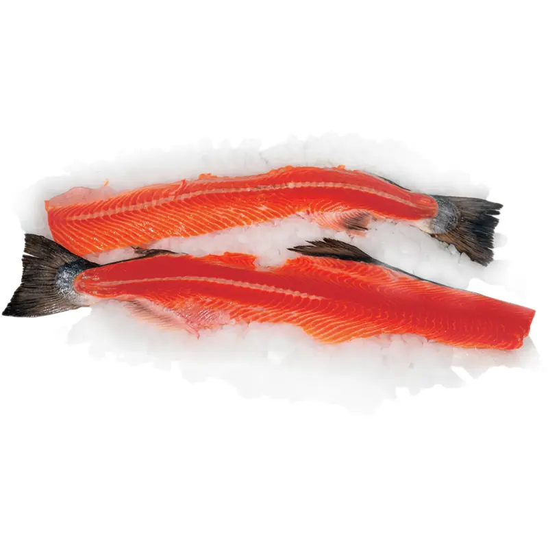 Lachs Gräten mit Fleisch ohne Kopf frisch