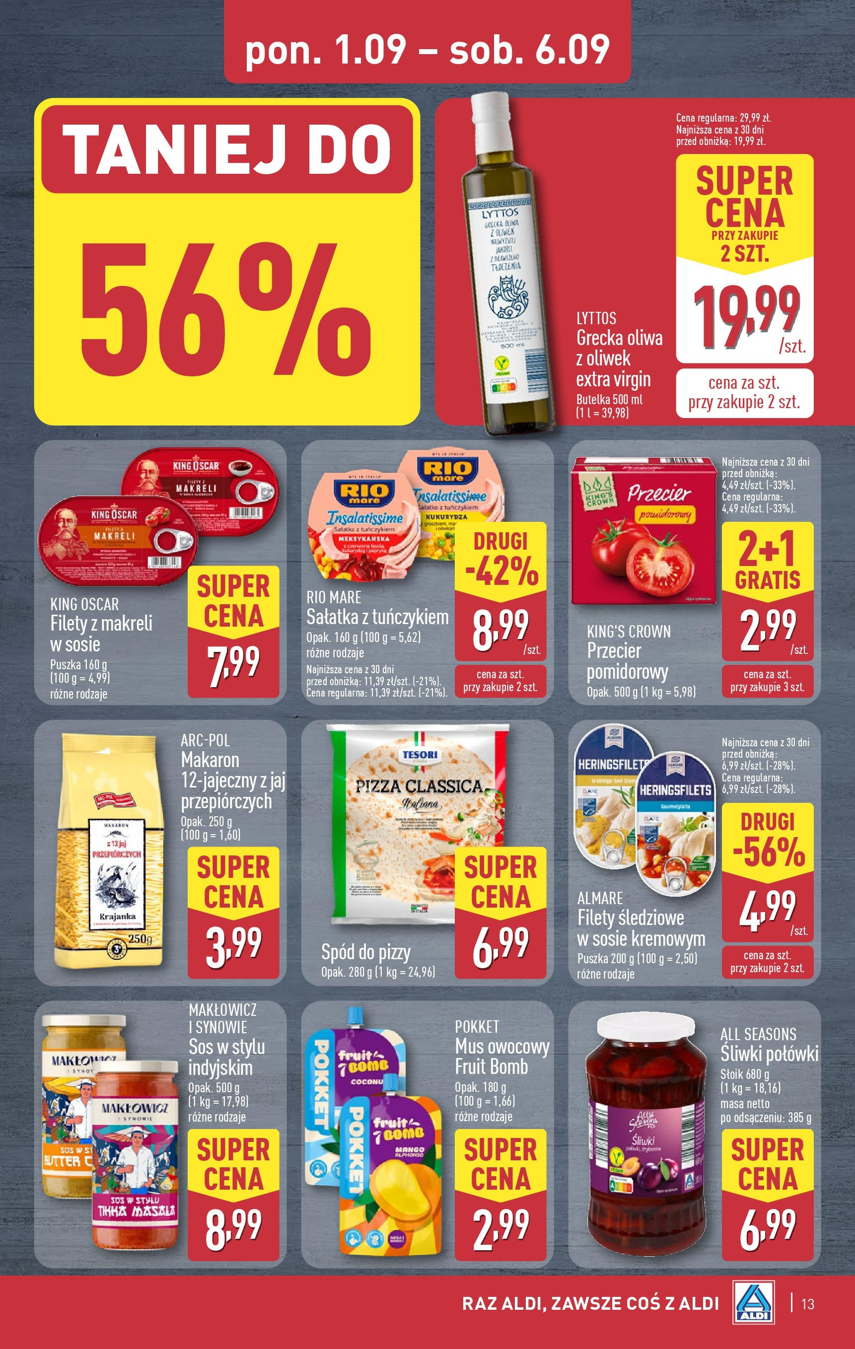 Aldi Gazetka od 01.09.2025 | Nowa PDF gazetka | Strona: 13 | Produkty: Lody na patyku, Banan, Lody Magnum, Lody Aldi Gazetka od 01.09.2025 - Ulotka PDF, promocje | Strona: 13 | Produkty: Lody na patyku, Banan, Lody Magnum, Lody