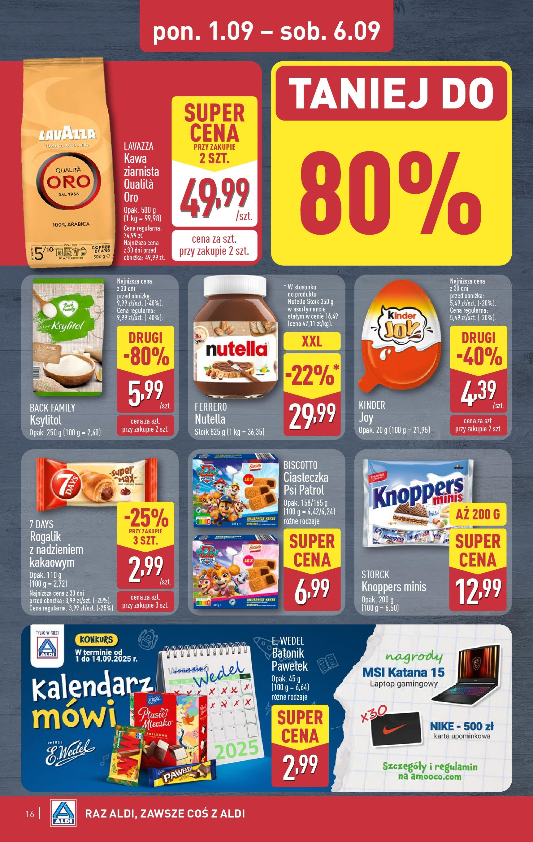 Aldi Gazetka od 01.09.2025 | Nowa PDF gazetka | Strona: 16 | Produkty: Piwo żubr, Harnaś, Piwo Aldi Gazetka od 01.09.2025 - Ulotka PDF, promocje | Strona: 16 | Produkty: Piwo żubr, Harnaś, Piwo