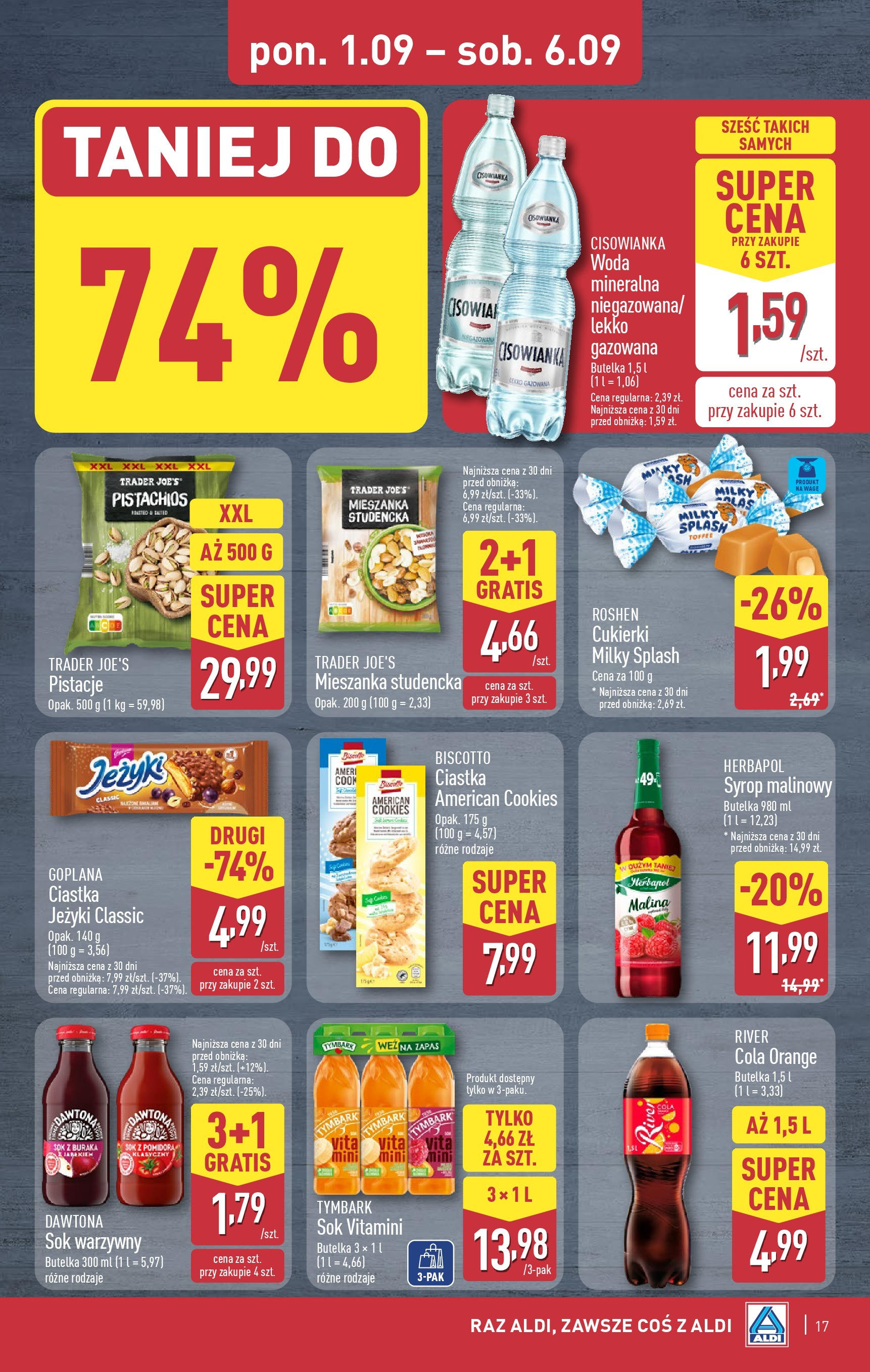 Aldi Gazetka od 01.09.2025 | Nowa PDF gazetka | Strona: 17 | Produkty: Tesori d'oriente, Karma dla psa, Wołowina, Fairy Aldi Gazetka od 01.09.2025 - Ulotka PDF, promocje | Strona: 17 | Produkty: Tesori d'oriente, Karma dla psa, Wołowina, Fairy