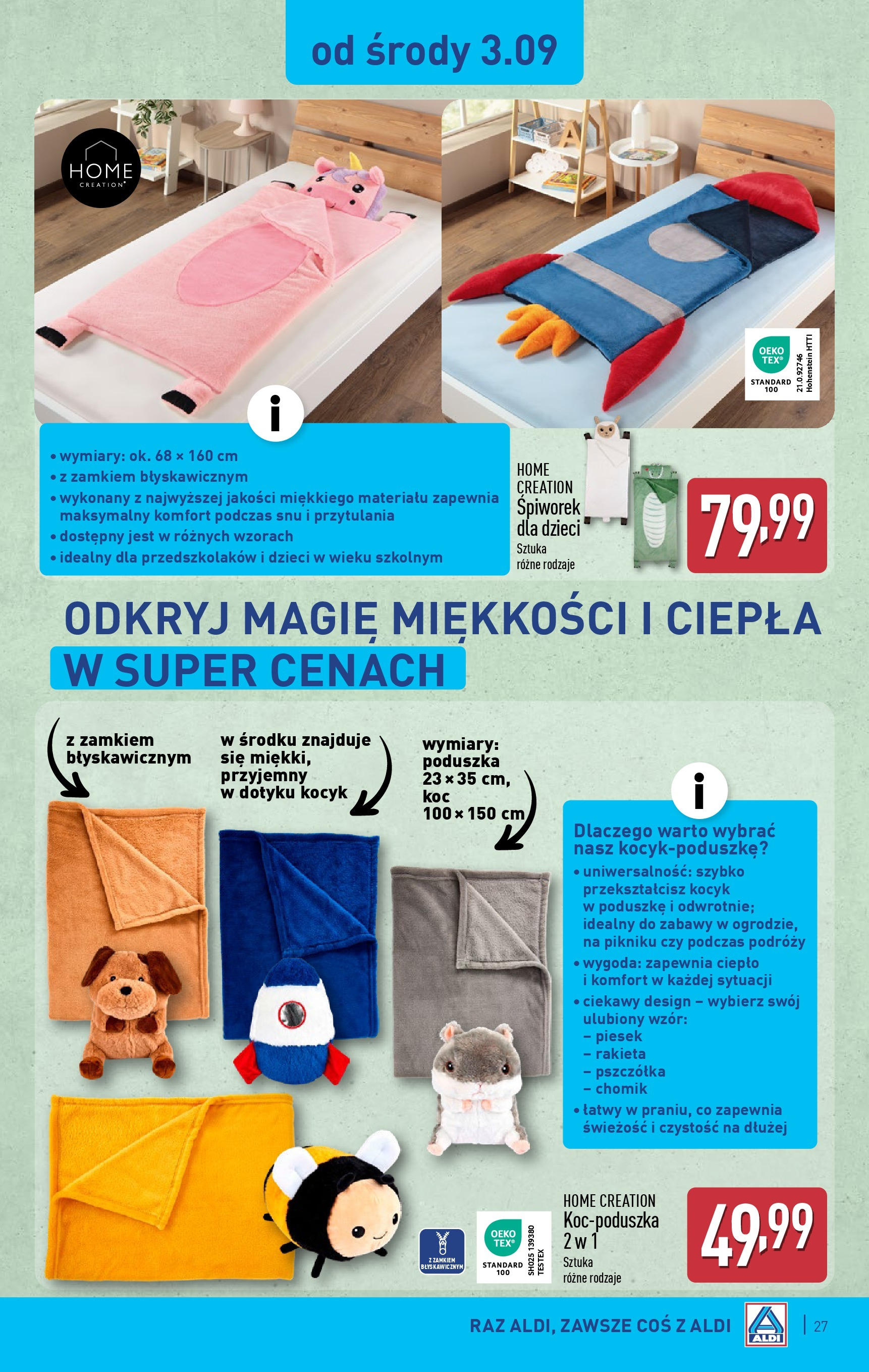 Aldi Gazetka od 01.09.2025 | Nowa PDF gazetka | Strona: 27 | Produkty: Kurtka, Piżama, Buty, Skarpetki Aldi Gazetka od 01.09.2025 - Ulotka PDF, promocje | Strona: 27 | Produkty: Kurtka, Piżama, Buty, Skarpetki