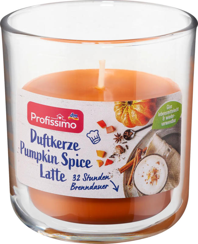 Profissimo Duftkerze im Glas Pumpkin Spice Latte