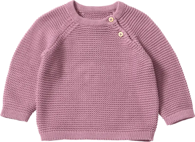 ALANA Pullover aus Strick mit Raglan-Ärmeln, lila, Gr. 80