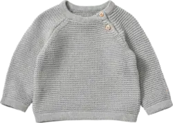 ALANA Pullover aus Strick mit Raglan-Ärmeln, grau, Gr. 74