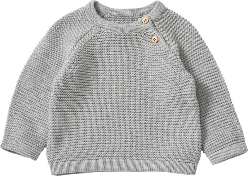 ALANA Pullover aus Strick mit Raglan-Ärmeln, grau, Gr. 86