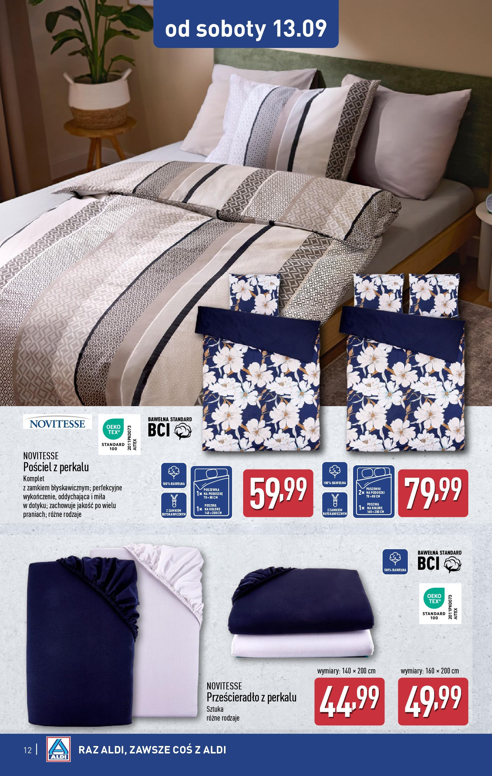 Aldi Gazetka - Hity od Środy i od Soboty od 10.09.2025 - Ulotka PDF, promocje | Strona: 12 | Produkty: Pościel