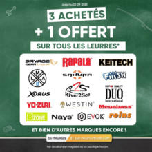 3 Leurres achetés + 1 OFFERT !