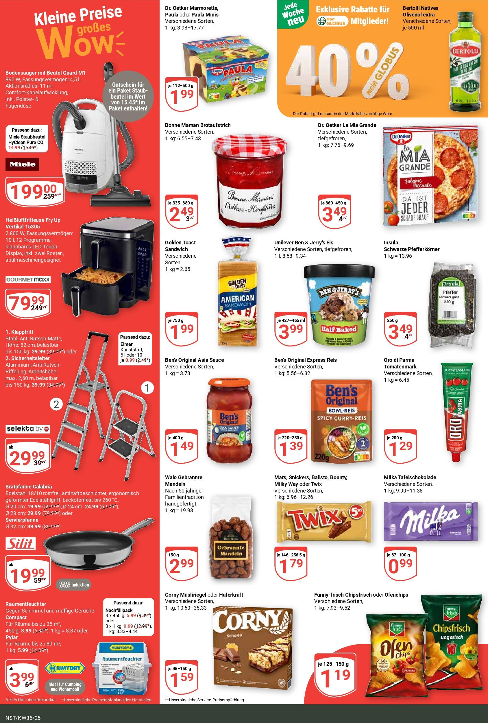 Globus prospekt Neustadt (ab 01.09.2025) » Angebote ab Montag | Seite: 8 | Produkte: Miele, Olivenol, Bonne maman, Eis Globus prospekt Neustadt (ab 01.09.2025) » Angebote online | Seite: 8 | Produkte: Miele, Olivenol, Bonne maman, Eis