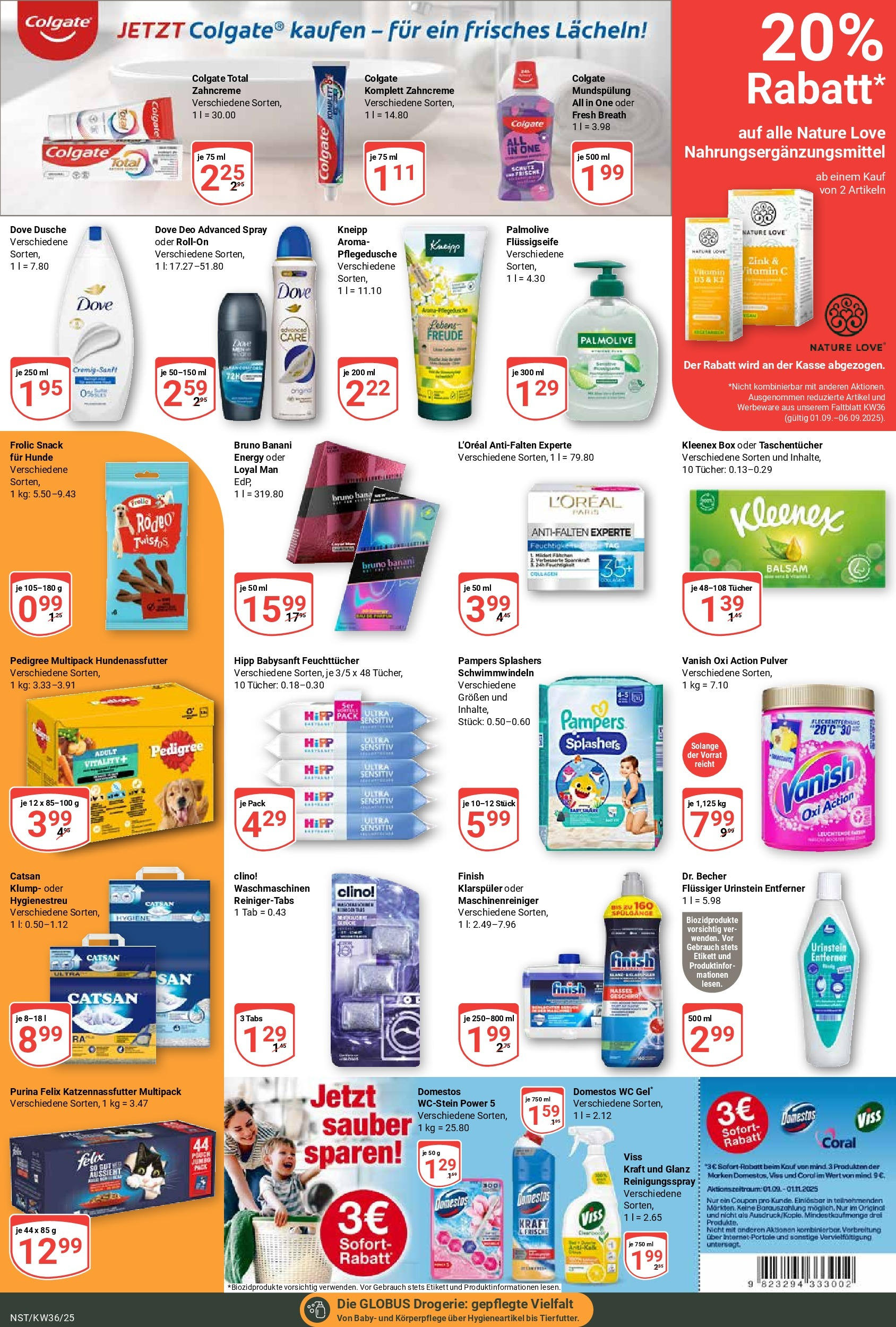 Globus prospekt Neustadt (ab 01.09.2025) » Angebote ab Montag | Seite: 28 | Produkte: Catsan, Coral, Dusche, Klarspüler Globus prospekt Neustadt (ab 01.09.2025) » Angebote online | Seite: 28 | Produkte: Catsan, Coral, Dusche, Klarspüler