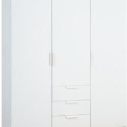 JYSK Dulap JENSLEV 144x176 3 uși 3 sertare alb
