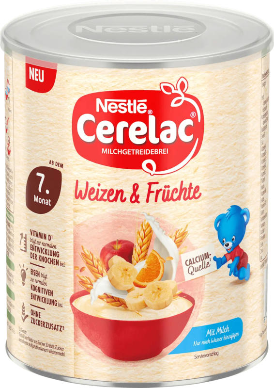 Nestlé Cerelac Getreidebrei Milch Cerelac Weizen & Früchte ab dem 7. Monat