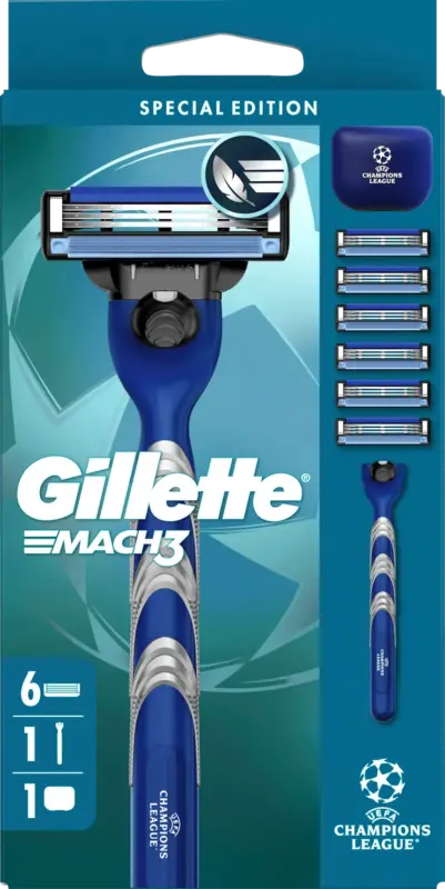 Gillette Rasierer, Mach3 mit 6 Rasierklingen