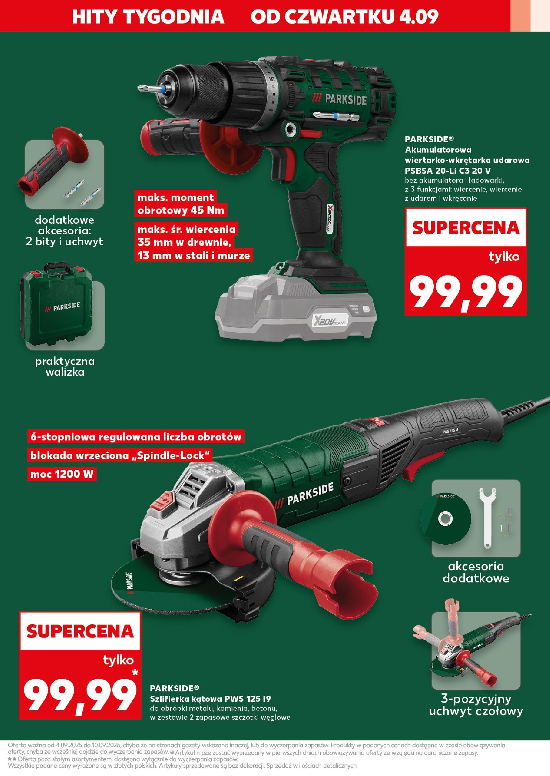 Kaufland gazetka - Mega okazje (04.09.2025) - od jutra | Strona: 3 | Produkty: Walizka, Szlifierka Kaufland gazetka - Mega okazje od 04.09.2025 - od jutra PDF | Strona: 3 | Produkty: Walizka, Szlifierka