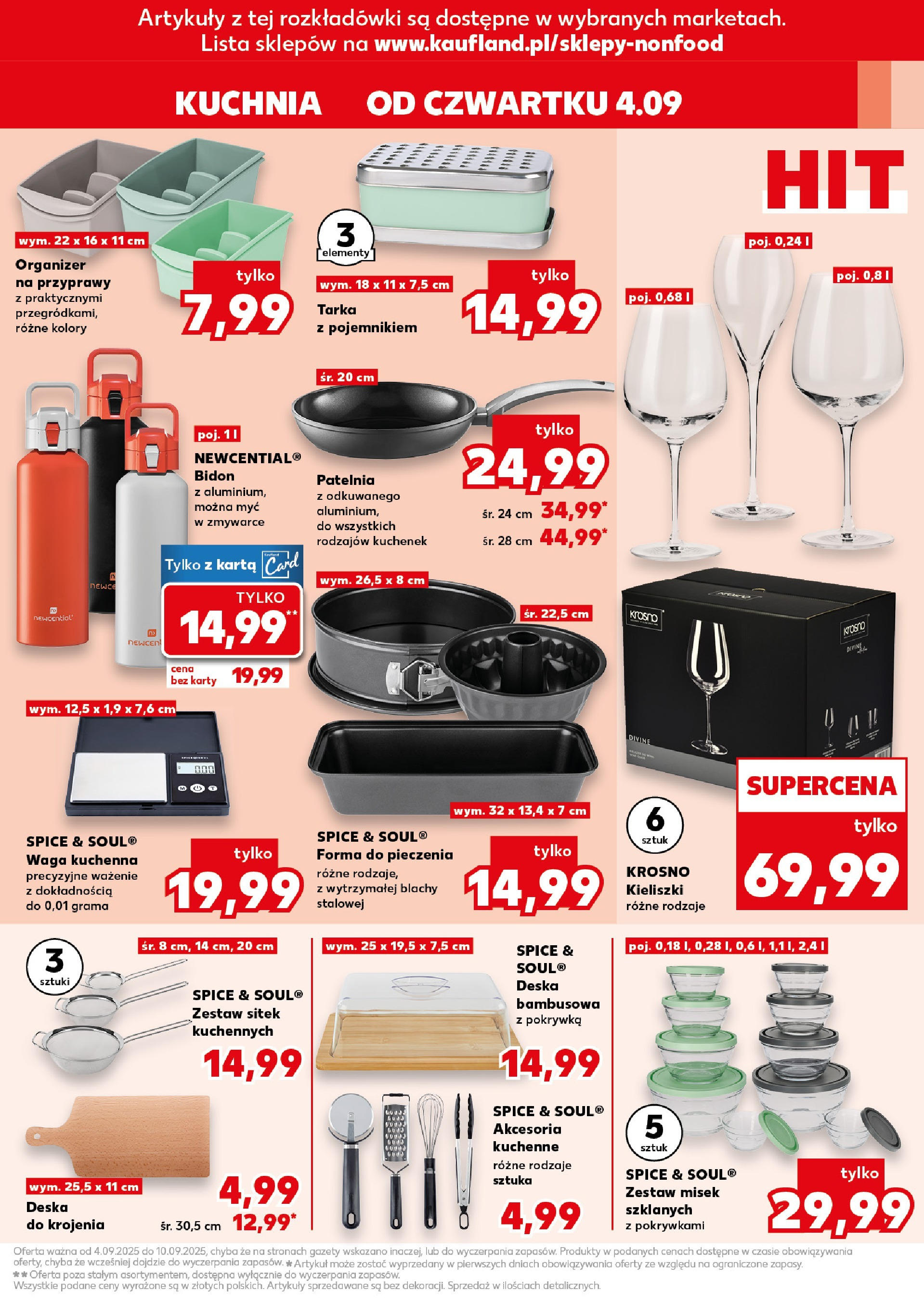 Kaufland gazetka - Mega okazje (04.09.2025) - od jutra | Strona: 9 | Produkty: Karta, Waga, Patelnia, Przyprawy Kaufland gazetka - Mega okazje od 04.09.2025 - od jutra PDF | Strona: 9 | Produkty: Karta, Waga, Patelnia, Przyprawy