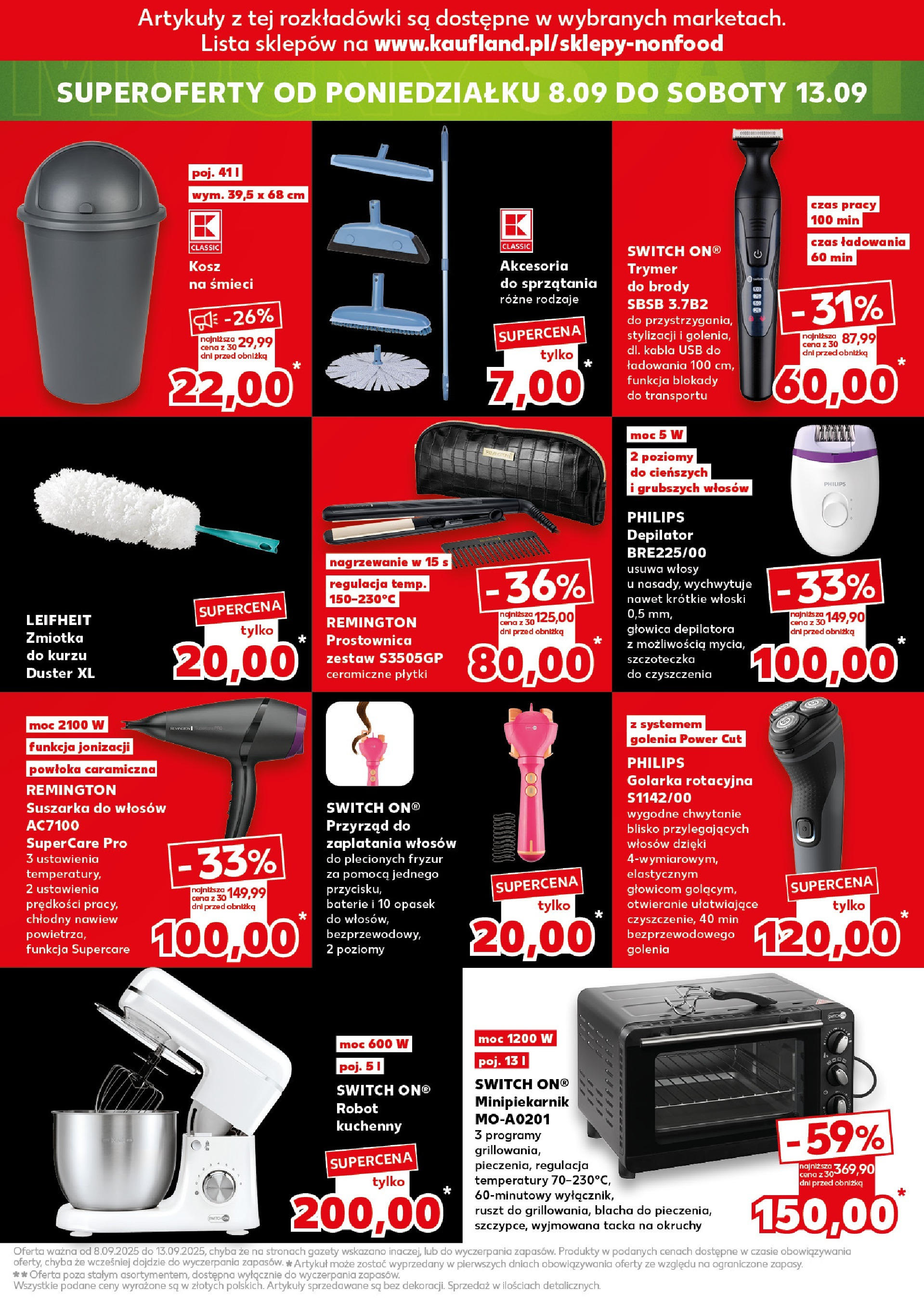 Kaufland gazetka - Mega okazje (04.09.2025) - od jutra | Strona: 19 | Produkty: Baterie, Depilator, Prostownica, Kosz Kaufland gazetka - Mega okazje od 04.09.2025 - od jutra PDF | Strona: 19 | Produkty: Baterie, Depilator, Prostownica, Kosz